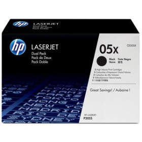 Originales laser TONER HP Nº 05X CE505X LASERJET P2055D/2055DN/2050D/2050 NEGRO 6.500 PÁG. 82601330  F07702615