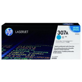 Originales laser TONER HP Nº 307A CE741A LASERJET CP5225/CP5225N/CP5225DN CIAN 7.300 PÁG. 82601380  780260026