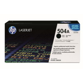 Originales laser TONER HP Nº 504A CE250A LASERJET CP3525  NEGRO 5.000 PÁG. 82602325  MR28338