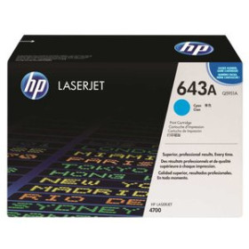 Originales laser TONER HP Nº 643A Q5951A LASERJET COLOR 4700 CIAN 10.000 PÁG. 82603289  1419222-26