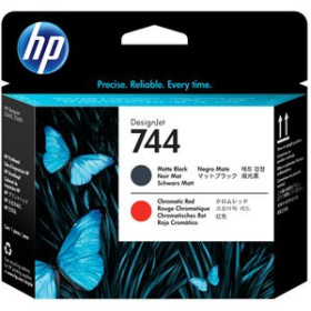 Originales inkjet CABEZAL INKJET HP F9J88A Nº744 DESINGJET NEGRO MATE y ROJO 45006600  TC82 KIT
