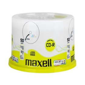 CD CD-ROM MAXELL 700 MB 80 min. 52x PRINTABLE TARRO DE 50 (Incluye Canon LPI de 4.00 ) (M190) 10401842  12364225
