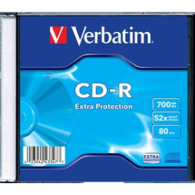 CD CD-ROM VERBATIM 700MB 52x SLIM 10 DATALIFE (Incluye Canon LPI de 0.80 ) 10403995  44011