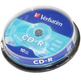 CD CD-ROM VERBATIM 700MB 52x SPINDLE 10 DATALIFE (Incluye Canon LPI de 0.80 ) 10417177  526SA16-01