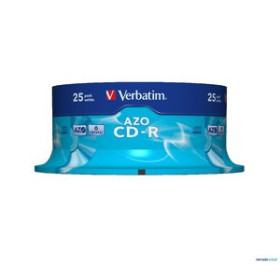 CD CD-ROM VERBATIM 700MB 52x SPINDLE 25 SUPERFICIE CRISTAL SUPER AZO (Incluye Canon LPI de 2.00 ) 10417290  90167