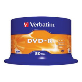 DVD DVD -R VERBATIM 4.7GB 16x SPINDLE 50 (Incluye Canon LPI de 10.50 ) 10417142  07294010