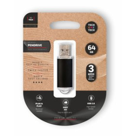 Memorias USB MEMORIA USB 64GB TECH-ONE-TECH BASIC 2.0 NEGRO (Incluye Canon LPI de 0.24 ) 10417260  43115