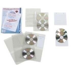 Archivo CD/DVD FUNDA CD/DVD IBERPLAS PVC A4 con 4 TALAD. C/REFZO. 2 DPTO. (150µ) PAQUETE de 15 10401666  921808