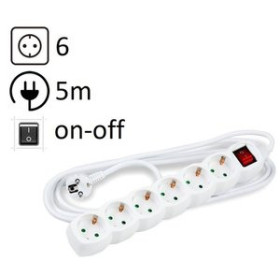 Alimentación ENCHUFE PROTECTOR 6 SALIDAS (REGLETA) CABLE 5 METROS 10402588  10010460