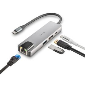 Networking ADAPTADOR MULTIPUERTO USB-C DE ALUMINIO 4 EN 1 (1x USB 3.0