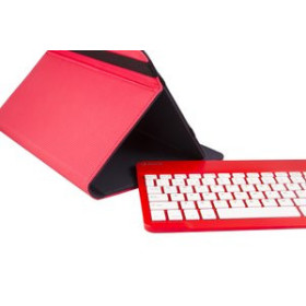 Transporte de equipos FUNDA TABLET SILVER HT UNIVERSAL 9"-11" CON TECLADO BLUETOOTH GRIPCASE ROJO 15302354  50314099