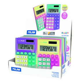 Calculadoras de bolsillo CALCULADORA de BOLSILLO MILAN SUNSET EXPOSITOR de 12 15302469  54004062