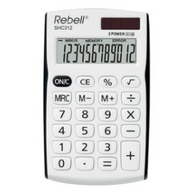 Calculadoras de bolsillo CALCULADORA de BOLSILLO REBELL 12 DIGITOS SHC-312 NEGRO 15302223  53262025