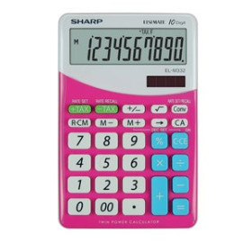 Calculadoras sobremesa CALCULADORA SOBREMESA SHARP 10 DIGITOS EL-M332 ROSA 15302227  53263017