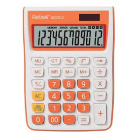 Calculadoras sobremesa CALCULADORA SOBREMESA REBELL 12 DIGITOS SDC-912 NARANJA 15301114  9FMT30-2