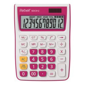 Calculadoras sobremesa CALCULADORA SOBREMESA REBELL 12 DIGITOS SDC-912 ROSA 15301115  9FMT40-2