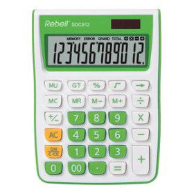 Calculadoras sobremesa CALCULADORA SOBREMESA REBELL 12 DIGITOS SDC-912 VERDE 15302805  91051
