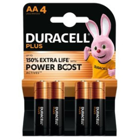 Pilas PILAS DURACELL AA PLUS (MN1500-LR06) BLISTER DE 4 15002028  01321200