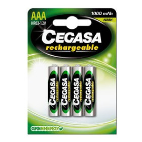 Pilas recargables PILAS RECARGABLES CEGASA HR03 AAA 1000 MAH BLISTER DE 4 15302913  39224036