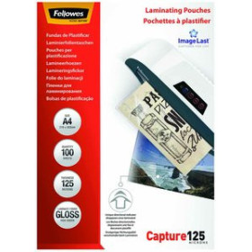 Fundas de plastificación térmica FUNDA PLASTIFICAR FELLOWES BRILLO 216x303 (A4) 125µ PAQUETE de 100 15302867  01460869