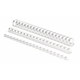 Encuadernación canutillos CANUTILLO PLASTICO FELLOWES 21 anillas paso US BLANCO 28 mm CAJA de 50 24306633  9528