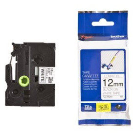 Cintas de rotular CINTA de ROTULAR BROTHER LAMINADA FLEXIBLE 8m 12mm NEGRO sobre BLANCO 41101169  T617200