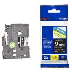 Cintas de rotular CINTA de ROTULAR BROTHER LAMINADA 8m  9mm BLANCO sobre NEGRO 41101340  T693400