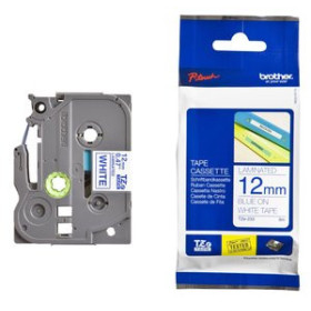 Cintas de rotular CINTA de ROTULAR BROTHER LAMINADA 8m 12mm AZUL sobre BLANCO 41101386  T804A00