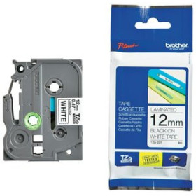 Cintas de rotular CINTA de ROTULAR BROTHER LAMINADA 8m 12mm NEGRO sobre BLANCO 41101382  T804600