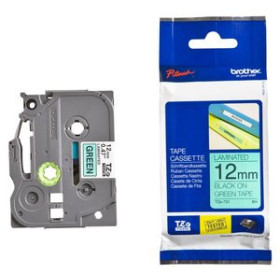 Cintas de rotular CINTA de ROTULAR BROTHER LAMINADA 8m 12mm NEGRO sobre VERDE 41101385  T804900