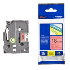 Cintas de rotular CINTA de ROTULAR BROTHER LAMINADA 8m 18mm NEGRO sobre ROJO 41001161  CN626AE