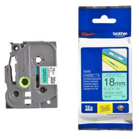 Cintas de rotular CINTA de ROTULAR BROTHER LAMINADA 8m 18mm NEGRO sobre VERDE 41001158  CN627AE