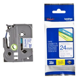 Cintas de rotular CINTA de ROTULAR BROTHER LAMINADA 8m 24mm AZUL sobre BLANCO 41001157  CN628AE