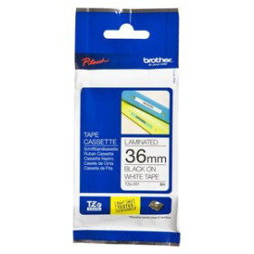 Cintas de rotular CINTA de ROTULAR BROTHER LAMINADA 8m 36mm NEGRO sobre BLANCO 41001223  CN631A
