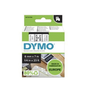 Cintas de rotular CINTA de ROTULAR DYMO LM D1 7m  6mm NEGRO sobre BLANCO (43613) 41001190  C9518A