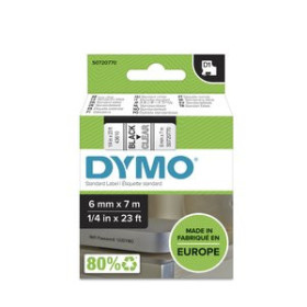 Cintas de rotular CINTA de ROTULAR DYMO LM D1 7m  6mm NEGRO sobre TRANSPARENTE (43610) 41001410  F9J68A