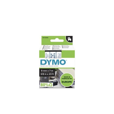 Cintas de rotular CINTA de ROTULAR DYMO LM D1 7m  9mm AZUL sobre BLANCO (40914) 41001438  3YL80AE