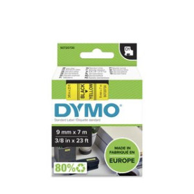 Cintas de rotular CINTA de ROTULAR DYMO LM D1 7m  9mm NEGRO sobre AMARILLO (40918) 41001390  3YL81AE