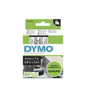 Cintas de rotular CINTA de ROTULAR DYMO LM D1 7m  9mm NEGRO sobre BLANCO (41913) 41001392  3YL83AE