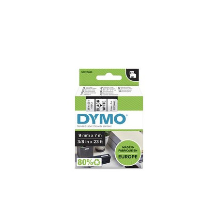Cintas de rotular CINTA de ROTULAR DYMO LM D1 7m  9mm NEGRO sobre BLANCO (41913) 41001392  3YL83AE