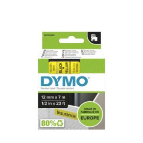 Cintas de rotular CINTA de ROTULAR DYMO LM D1 7m 12mm NEGRO sobre AMARILLO (45018) 41301052  14N1608E