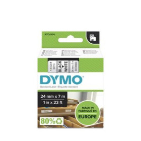 Cintas de rotular CINTA de ROTULAR DYMO LM D1 7m 24mm NEGRO sobre BLANCO (53713) 10701640  17646