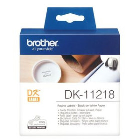 Etiquetado electrónico ETIQUETAS BROTHER PRECORTADA PAPEL BLANCO Ø 24 mm ROLLO 1.000 uds.REDONDA (DK11218) 10701464  C200403816