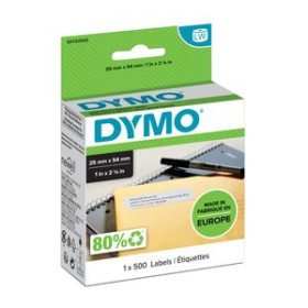 Etiquetado electrónico ETIQUETAS DYMO LABEL WRITER  25x54 mm ROLLO 500 uds.PAPEL BLANCO REMITENTE (11352) 10701625  20313