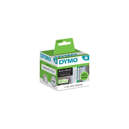 Etiquetado electrónico ETIQUETAS DYMO LABEL WRITER  38x190 mm ROLLO 110 uds.PAPEL BLANCO LOMO ARCHIVADOR (99018) 10701628  20315