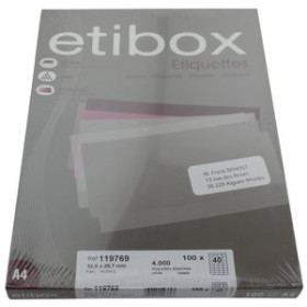 Etiquetas adhv. para impresora ETIQUETAS ADH.IMPR. A4 BLANCA CAJA 100h C.ROMOS  52