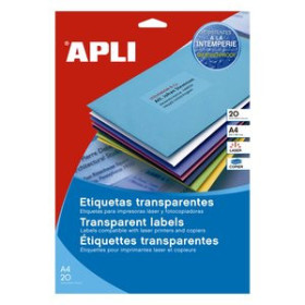 Etiquetas adhv. para impresora polyester ETIQUETAS ADH.IMPR.APLI A4 POLYESTER TRANSLUC.MATE LS-CP BLISTER 20h  48