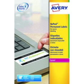 Etiquetas adhv. para impresora ETIQUETAS ADH.IMPR.AVERY A4 BLANCA SEGURIDAD C.ROMOS LASER CAJA 20h 63