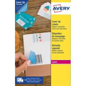 Etiquetas adhv. para impresora ETIQUETAS ADH.IMPR.AVERY A4 BLANCA CUBRIENTE LASER CAJA 25h 99