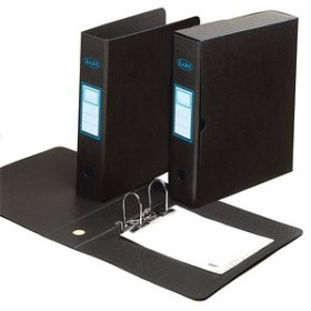 Archivadores de palanca ARCHIVADOR palanca SARO CARTON GOFRADO Fº 75mm con CAJA NEGRO 11901490  04323-00013-00